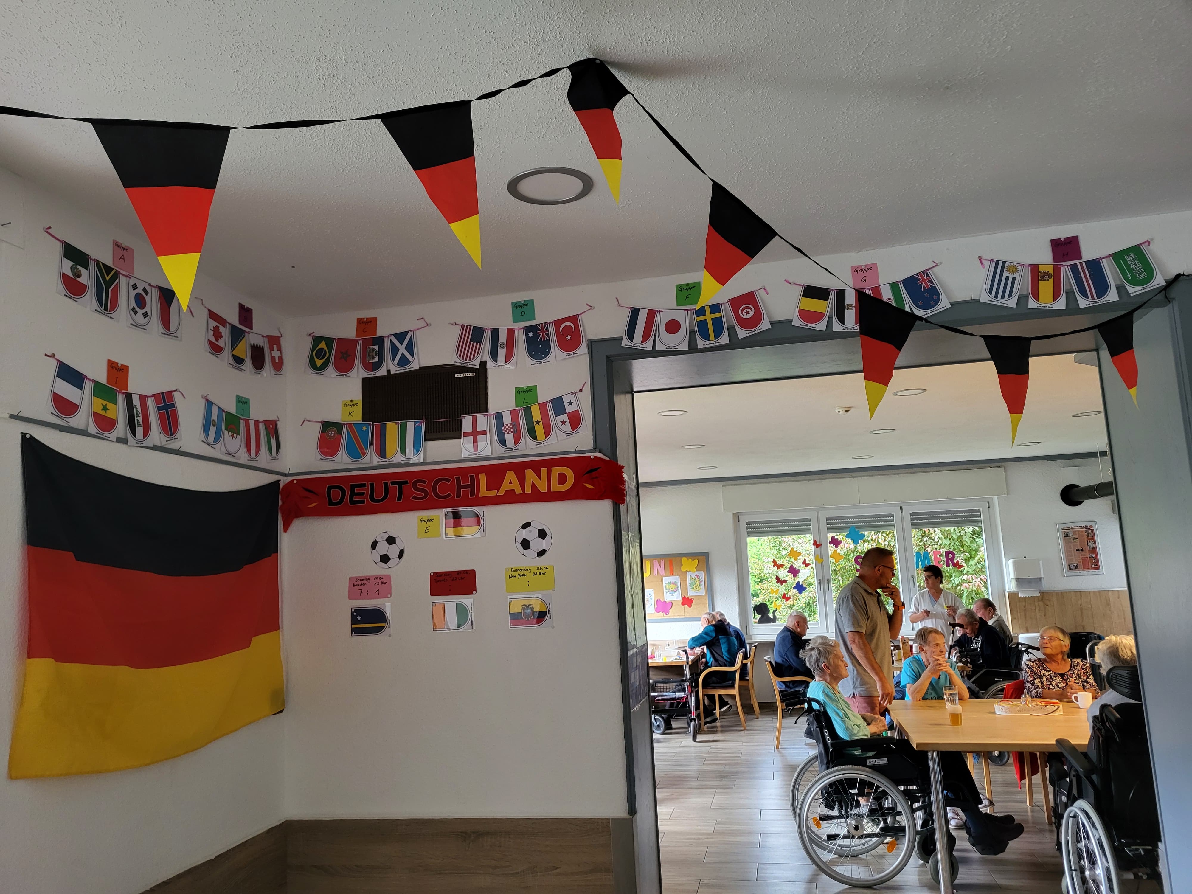 WM Vorbereitungen im Seniorenheim Sonnenblick